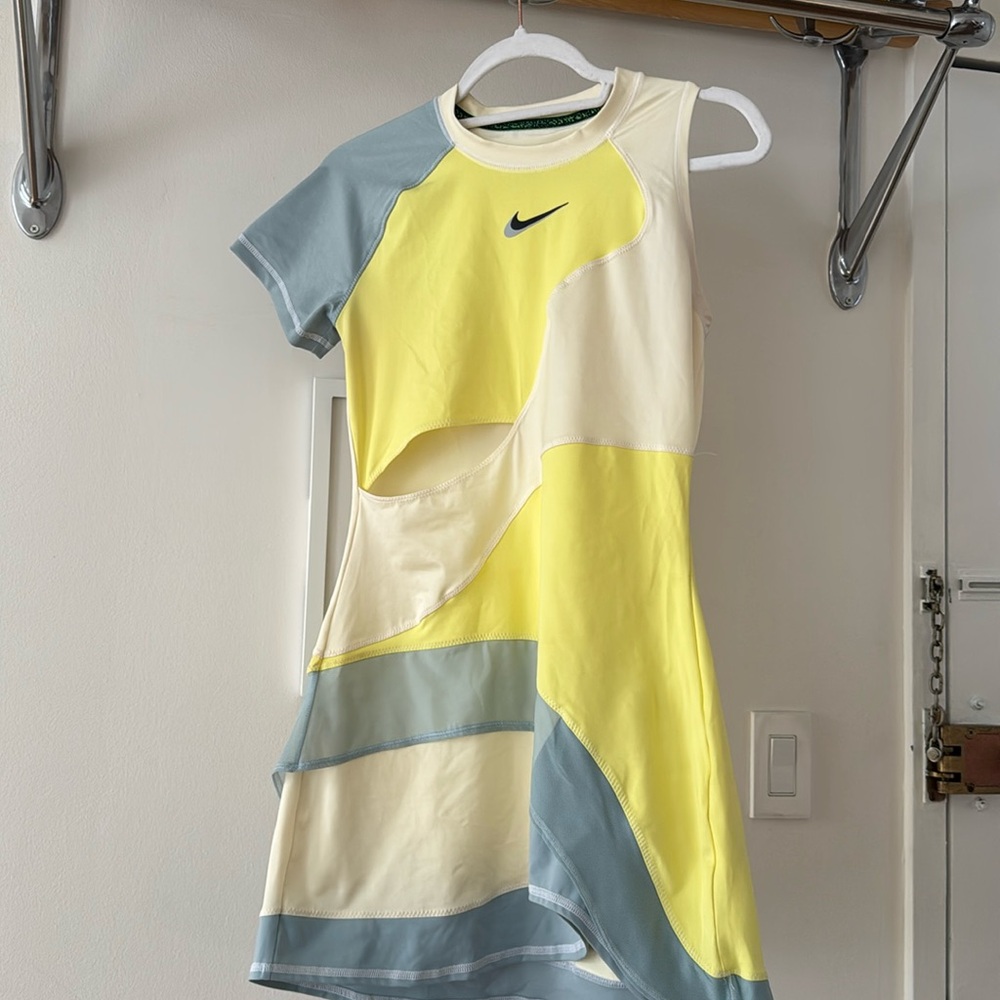 Women's Blue Paris Team Court Dri-fit Slam Tennis Dress